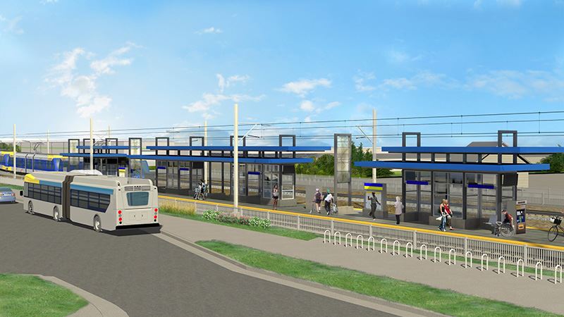 Artist Rendering of Blake Road Station (PDF)