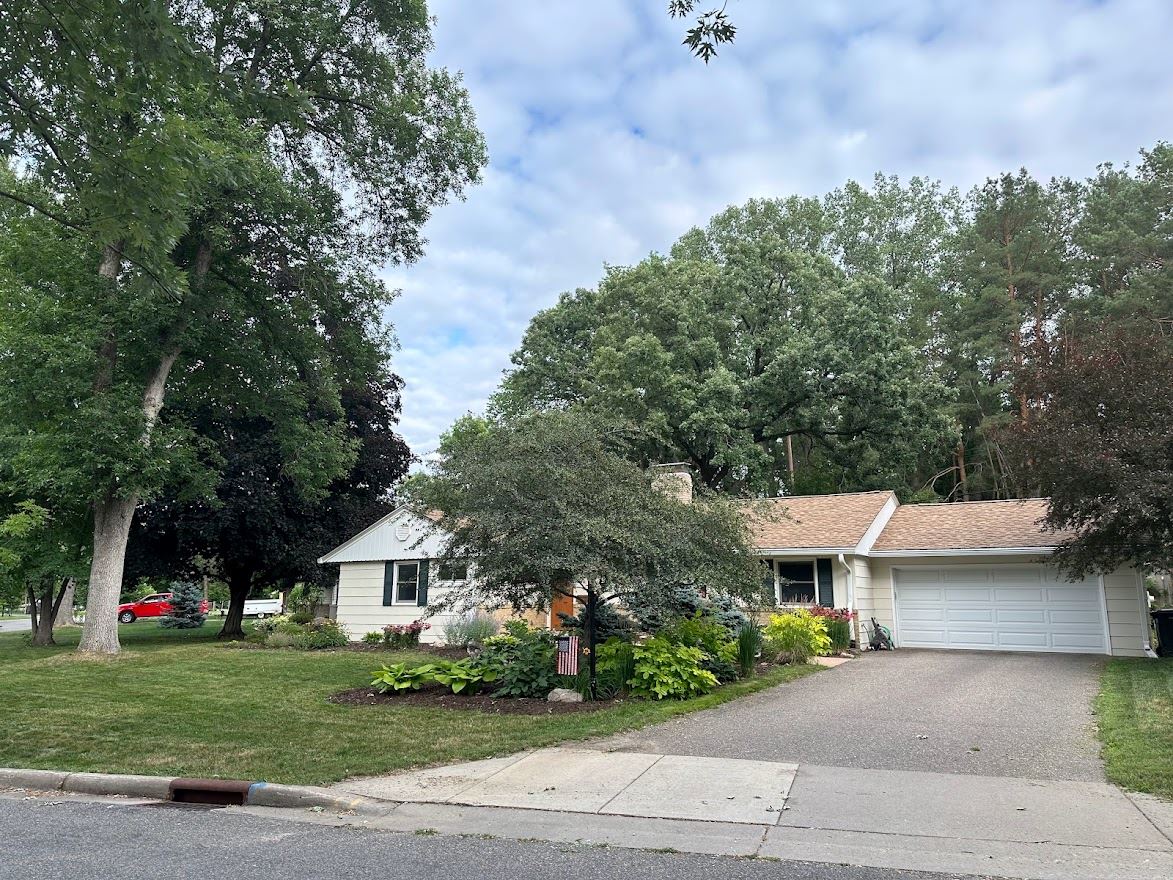 A photo of a home with new landscaping